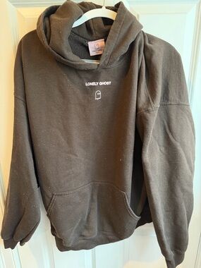 Lonely Ghost browns and pink graphic Hoodie